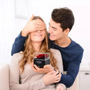 Combo Amor Eterno - Caixinha Premium com Rosa Real + Colar Projeção 100 Idiomas "Eu Te Amo"
